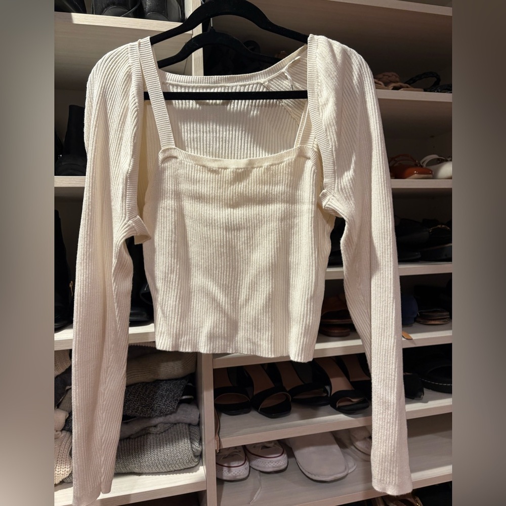 Abercrombie & Fitch Cream Sweater Tank with Mini Sweater
